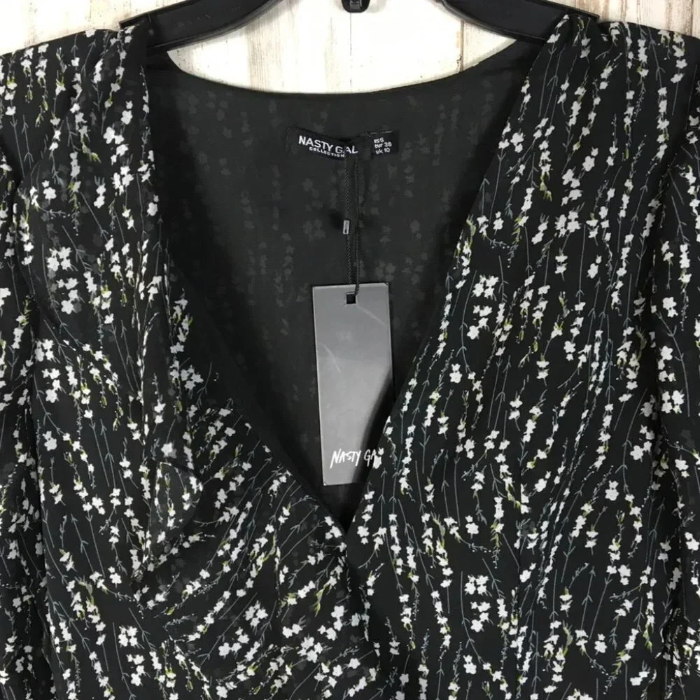 Nasty Gal Don’t Ruffle My Flowers Midi Dress NWT